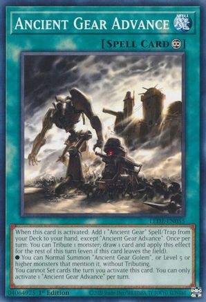 Ancient Gear Advance (LEDE-EN055) - Legacy of Destruction 1st Edition