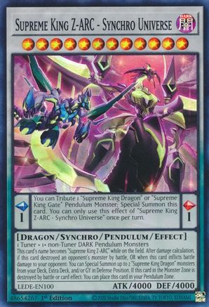 Supreme King Z-ARC - Synchro Universe (LEDE-EN100) - Legacy of Destruction 1st Edition