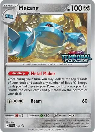 Metang - 090 (Prerelease) [Staff] 90 - [SV Scarlet & Violet Promo Cards] Holofoil