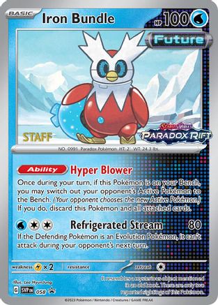 Iron Bundle - 058 (Prerelease) [Staff] 58 - [SV Scarlet & Violet Promo Cards] Holofoil