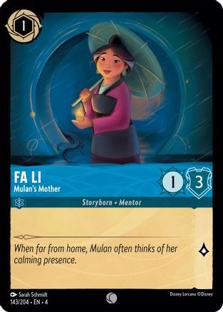 Fa Li - Mulan's Mother (143/204)  - Ursulas Return