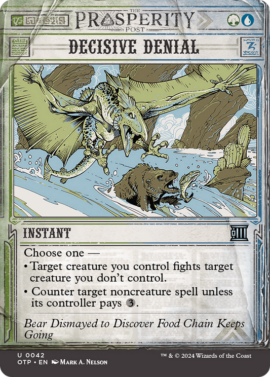 Decisive Denial (OTP-042) - [Breaking News]: (Showcase) (Borderless)