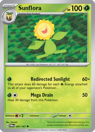 Sunflora - 007/167 7 - [SV06 Twilight Masquerade] Reverse Holofoil