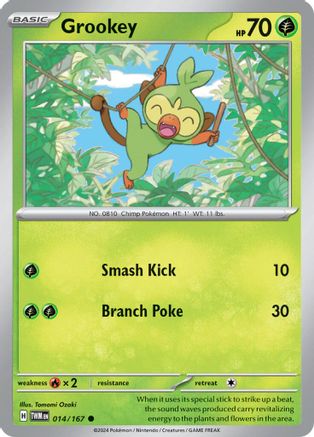 Grookey 14/167 - SV06 Twilight Masquerade Holofoil inversé 