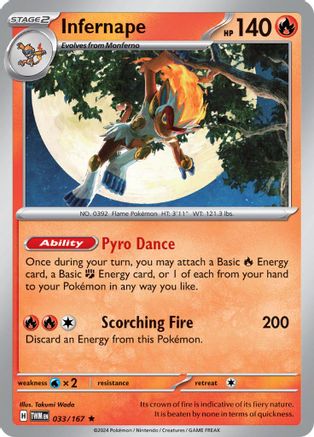 Infernape 33/167 - SV06 Twilight Masquerade Holofoil inversé 