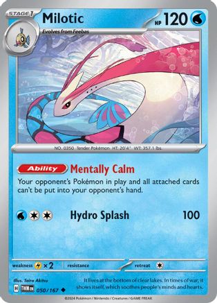 Milotic 50/167 - Holofoil inversé SV06 Twilight Masquerade 