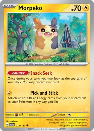 Morpeko 72/167 - SV06 Twilight Masquerade Holofoil inversé 
