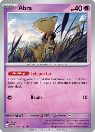 Abra 80/167 - SV06 Twilight Masquerade Holofoil inversé 