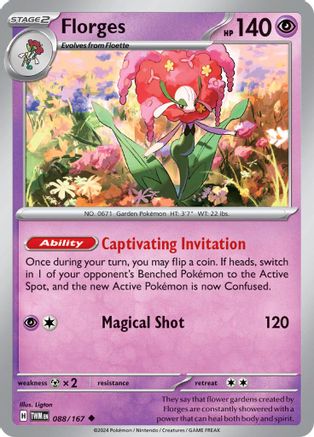 Florges 88/167 - SV06 Holofoil inversé Twilight Masquerade 