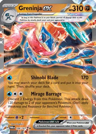 Greninja ex 106/167 - SV06 Holofoil Twilight Masquerade 