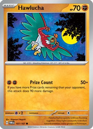 Hawlucha 107/167 - SV06 Twilight Masquerade Holofoil inversé 