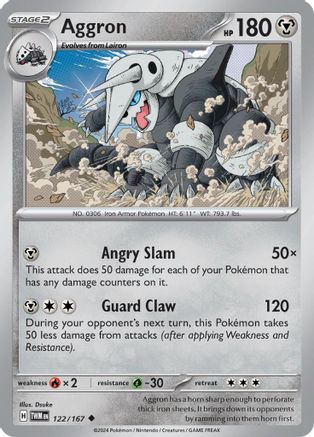 Aggron 122/167 - Holofoil inversé SV06 Twilight Masquerade 