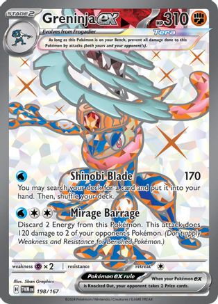 Greninja ex 198/167 - SV06 Twilight Masquerade Holofoil