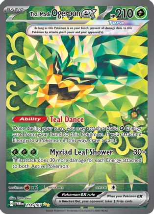Teal Mask Ogerpon ex - 211/167 211 - [SV06 Twilight Masquerade] Holofoil