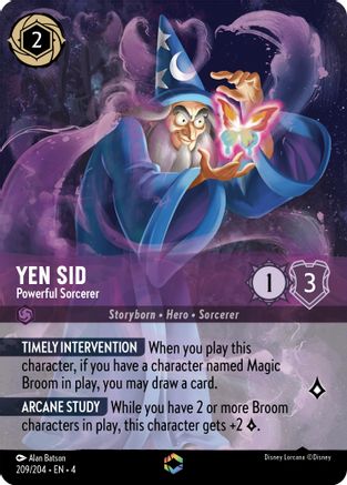 Yen Sid - Powerful Sorcerer (Enchanted) (209/204) Holofoil - Ursulas Return