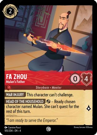 Fa Zhou - Mulan's Father (105/204)  - Ursulas Return