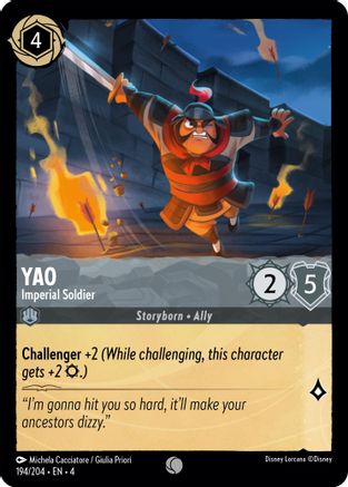 Yao - Imperial Soldier (194/204) Cold Foil - Ursulas Return