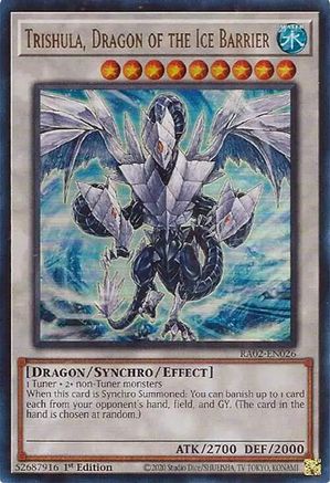 Trishula, dragon de la barrière de glace (UR) (RA02-EN026) – 25e anniversaire Rarity Collection II 1ère édition