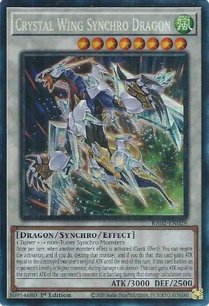 Crystal Wing Synchro Dragon (PCR) (RA02-EN029) - 25th Anniversary Rarity Collection II 1st Edition