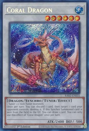 Dragon de corail (Secret Rare) (RA02-EN031) – 25e anniversaire Rarity Collection II 1ère édition