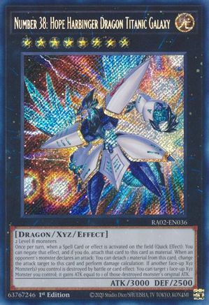 Number 38: Hope Harbinger Dragon Titanic Galaxy (Secret Rare) (RA02-EN036) - 25th Anniversary Rarity Collection II 1st Edition