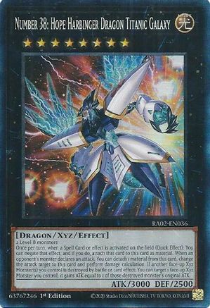 Number 38: Hope Harbinger Dragon Titanic Galaxy (PCR) (RA02-EN036) - 25th Anniversary Rarity Collection II 1st Edition