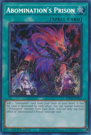 Abomination's Prison (Secret Rare) (RA02-EN064) - 25th Anniversary Rarity Collection II 1st Edition