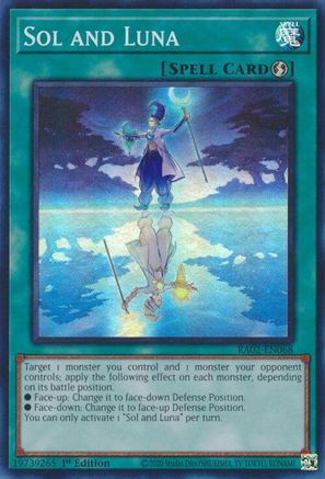 Sol et Luna (RA02-EN068) – 25e anniversaire Rarity Collection II 1ère édition 