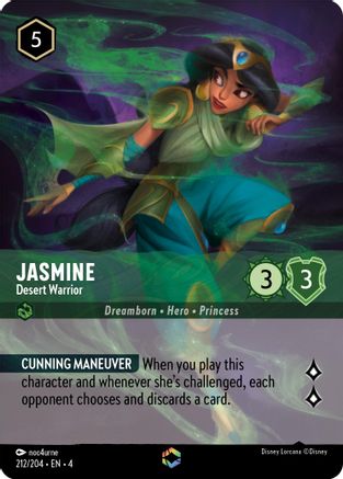Jasmine - Desert Warrior (Enchanted) (212/204) Holofoil - Ursulas Return
