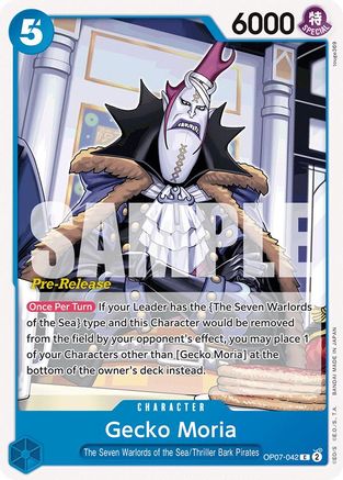 Gecko Moria (042) (OP07-042) - 500 Years in the Future Pre-Release Cards