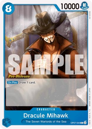 Dracule Mihawk (OP07-044) - 500 Years in the Future Pre-Release Cards