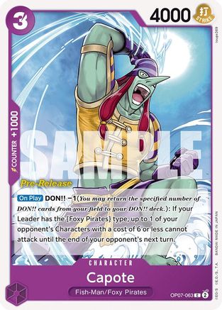 Capote (OP07-063) - 500 Years in the Future Pre-Release Cards