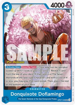 Donquixote Doflamingo (OP07-048) - 500 Years in the Future Pre-Release Cards