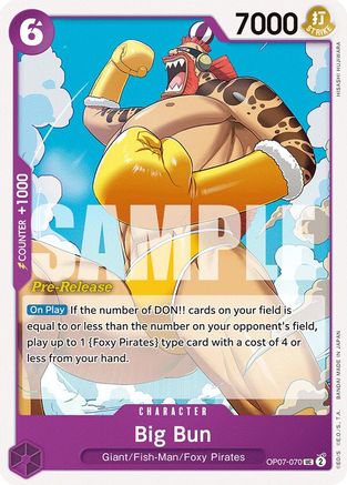 Big Bun (OP07-070) - 500 Years in the Future Pre-Release Cards