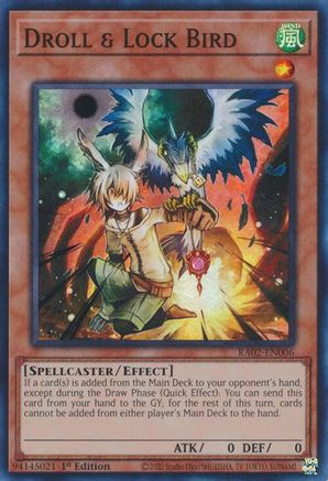 Droll &amp; Lock Bird (RA02-EN006) – 25e anniversaire Rarity Collection II 1ère édition