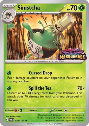 Sinistcha - 022/167 (Prerelease) 22 - [SV Scarlet & Violet Promo Cards] Holofoil