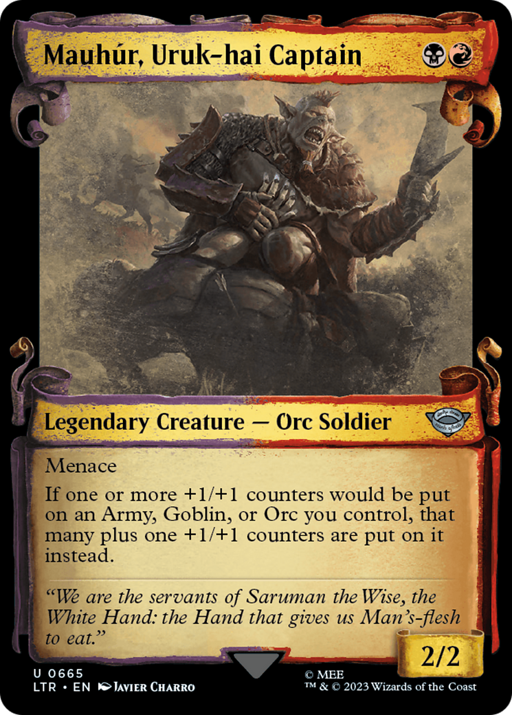 Mauhúr, Uruk-hai Captain (LTR-665) - [The Lord of the Rings: Tales of Middle-earth]: (Showcase) Foil