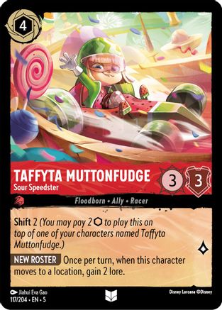 Taffyta Muttonfudge - Sour Speedster (117/204) Cold Foil - Shimmering Skies
