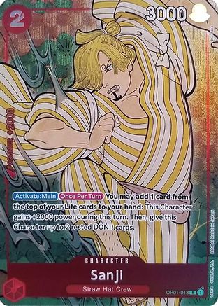 Sanji (English Version 1st Anniversary Set) (OP01-013) - One Piece Promotion Cards