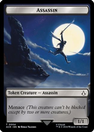 Assassin // Treasure Double-Sided Token (ACR-4 // 6) - [Assassin's Creed Tokens] Foil