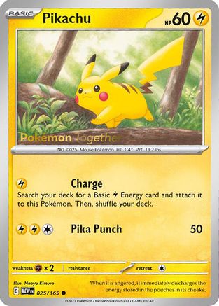 Pikachu - 025/165 (Pokemon Together) 25 - [Miscellaneous Cards & Products]