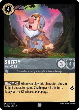 Sneezy - Noisy Knight (180/204) Cold Foil - Shimmering Skies