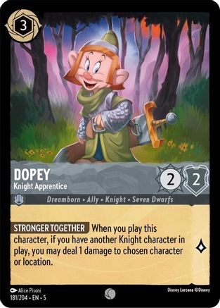 Dopey - Knight Apprentice (186/204) Cold Foil - Shimmering Skies
