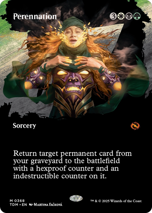 Perennation (Borderless) (TDM-368) - [Tarkir: Dragonstorm]: (Showcase) (Borderless) Foil