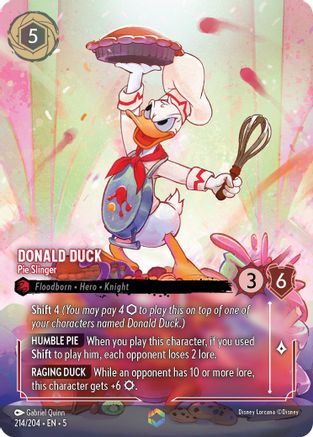 Donald Duck - Pie Slinger (Enchanted) (214/204) Holofoil - Shimmering Skies