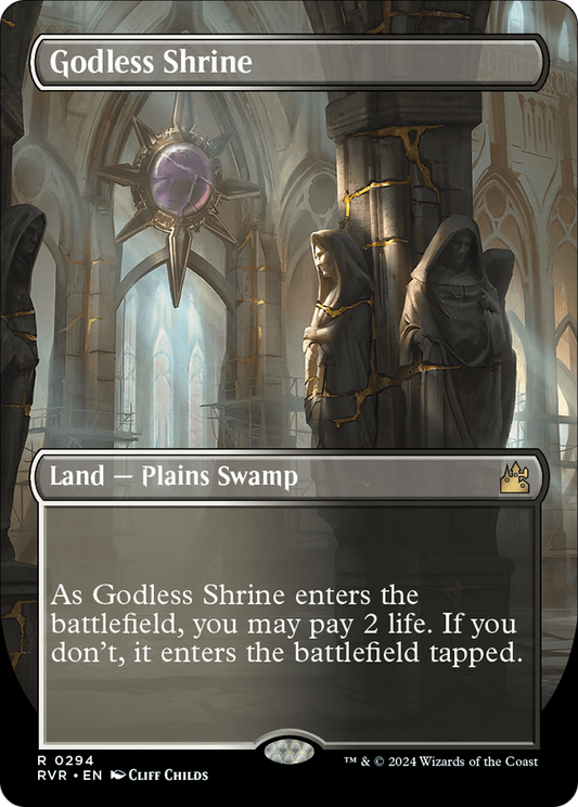 Godless Shrine (RVR-294) - [Ravnica Remastered] (Borderless) Foil