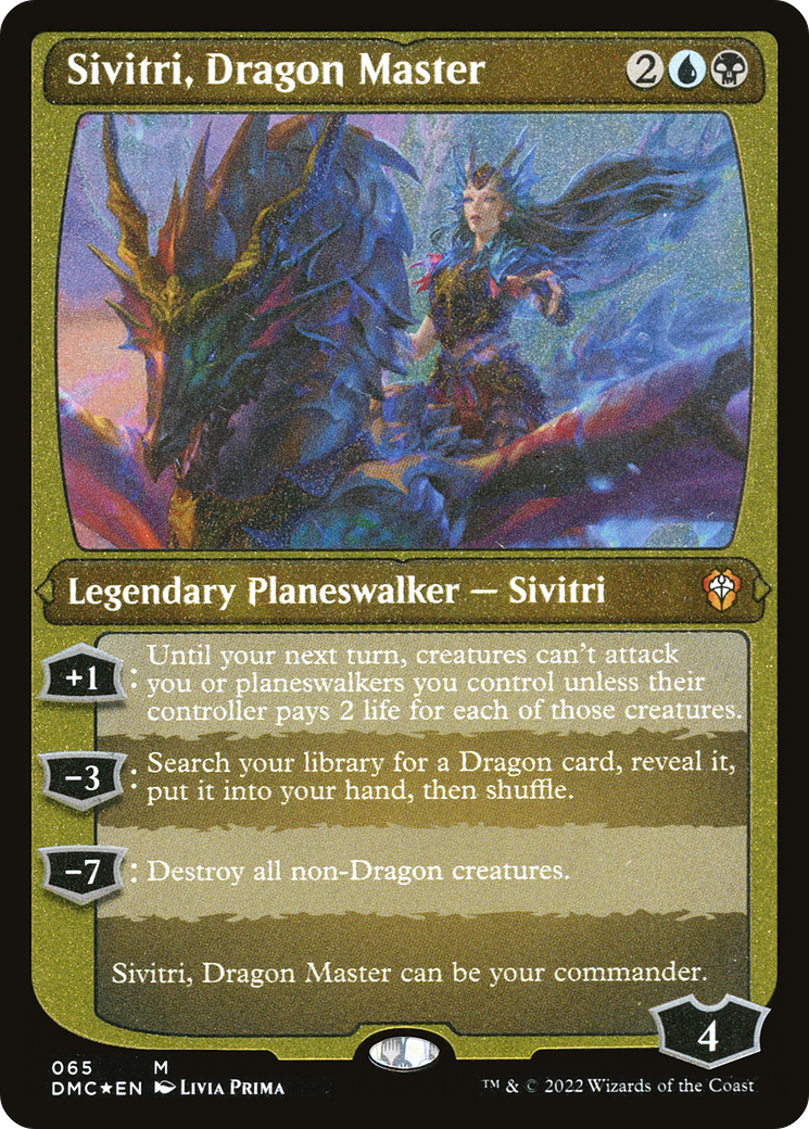 Sivitri, Dragon Master (DMC-065) - [Dominaria United Commander] Etched Foil