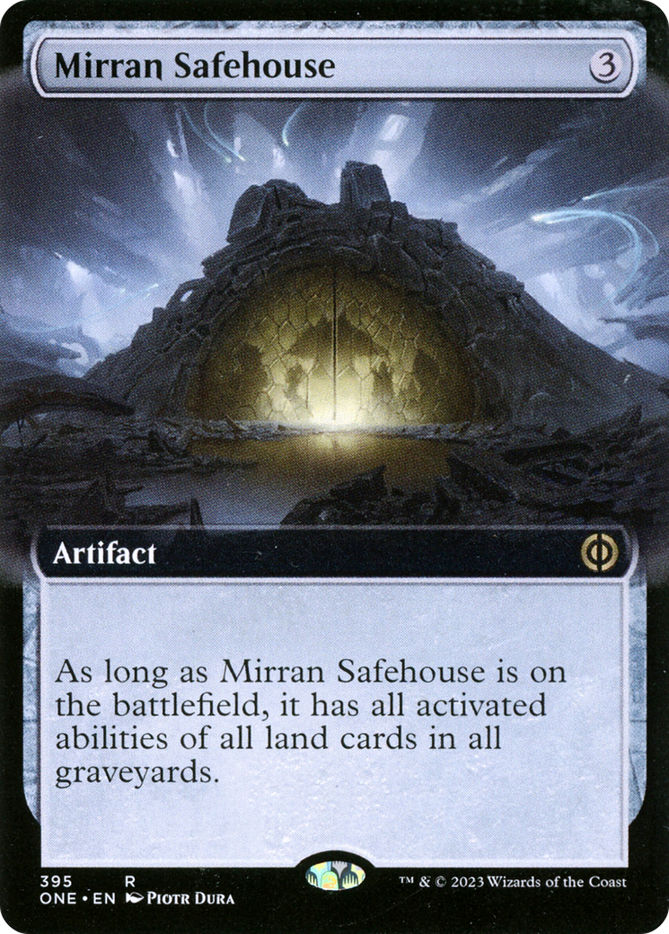 Mirran Safehouse (ONE-395) - [Phyrexia: All Will Be One]: (Extended Art) Foil