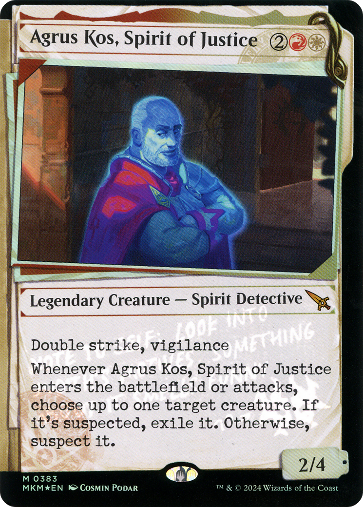 Agrus Kos, Spirit of Justice (MKM-383) - [Murders at Karlov Manor]: (Showcase) Foil