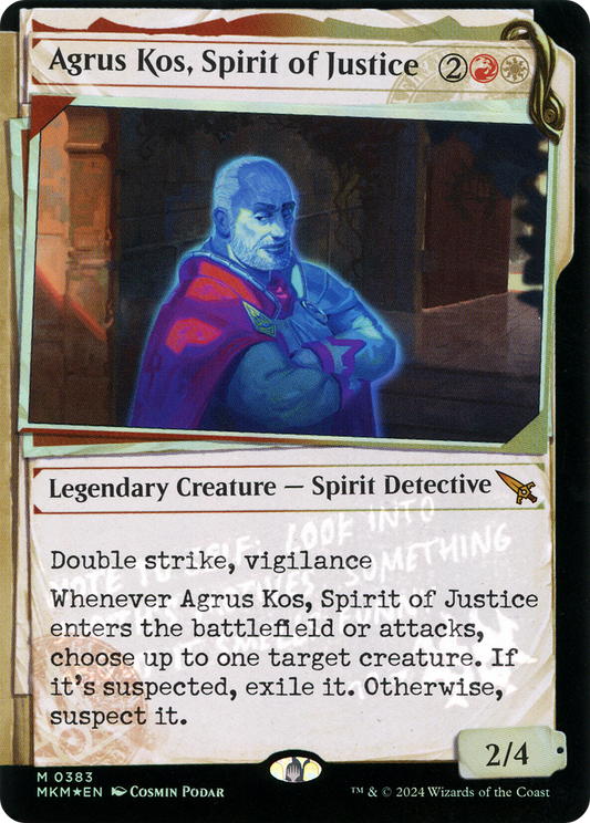 Agrus Kos, Spirit of Justice (MKM-383) - [Murders at Karlov Manor]: (Showcase) Foil